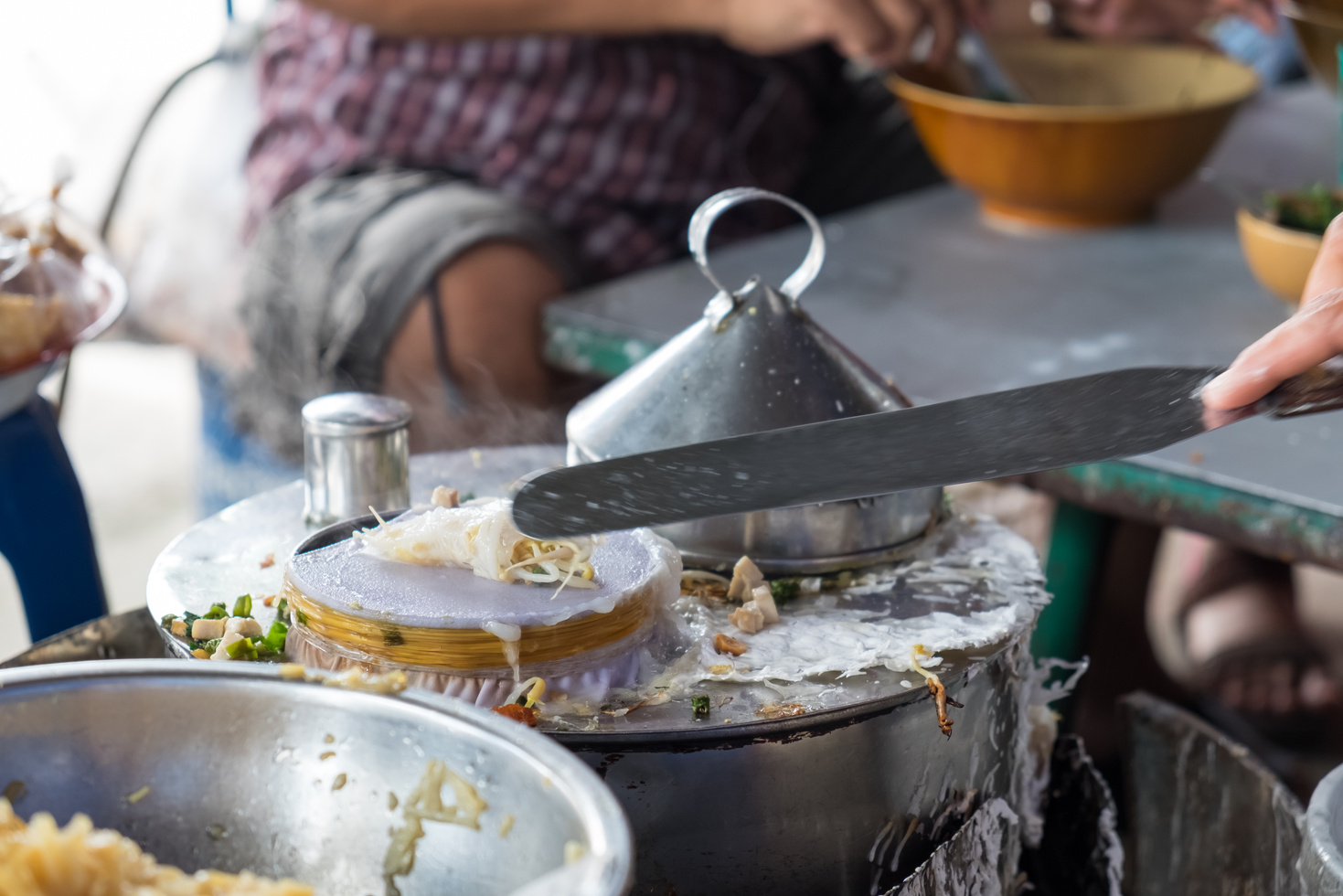 thai street food, kway tiew pak mor