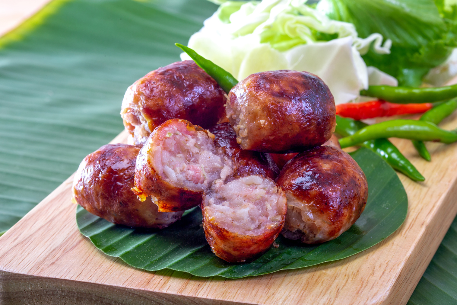 saan sausage or Thai Northeastern sausage .