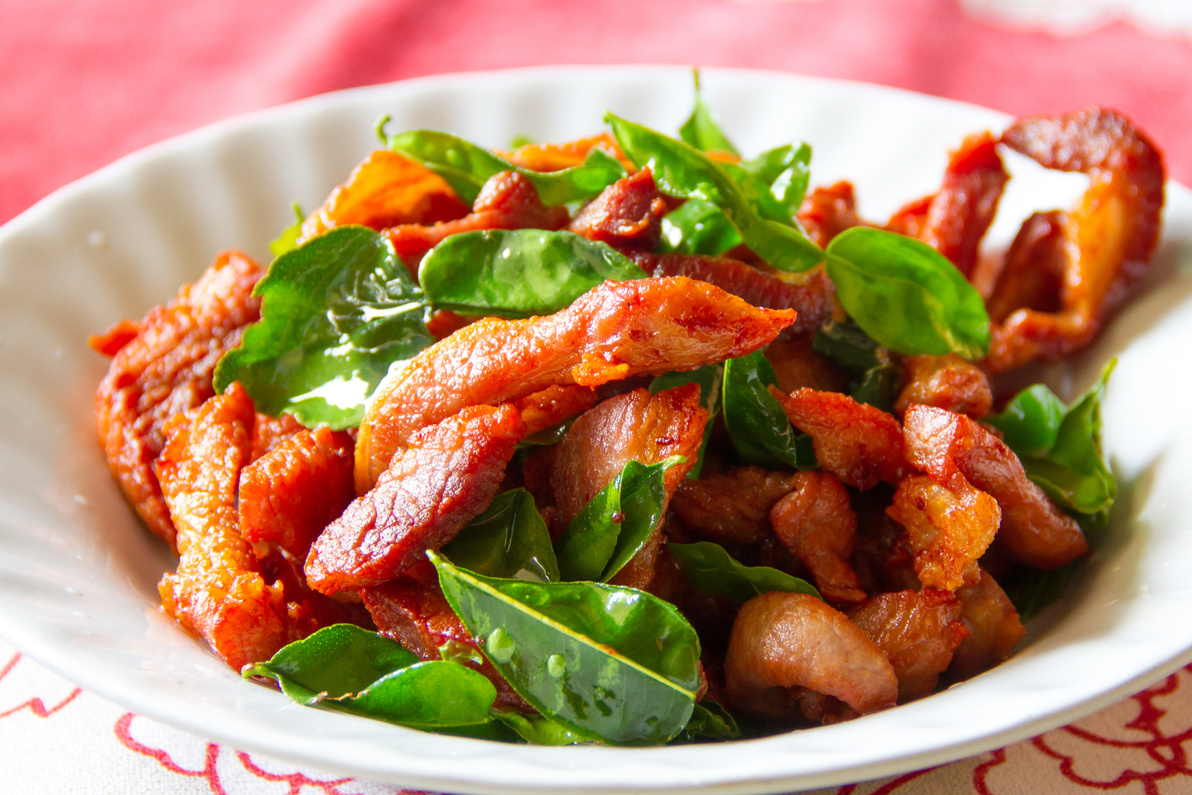 Sun-dried pork fried