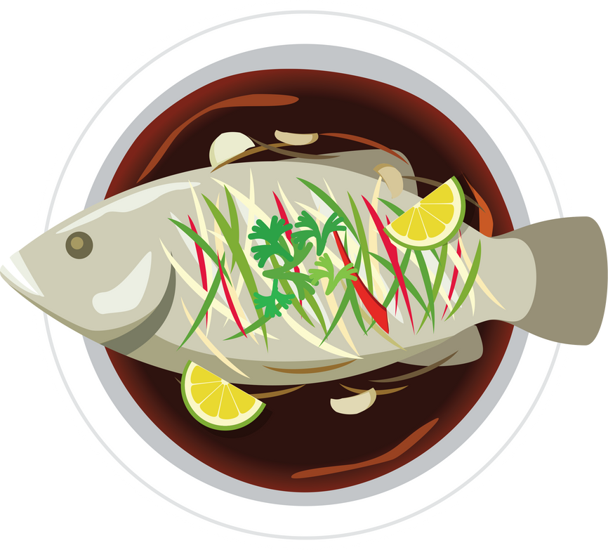 Plate of Steamed Fish 
