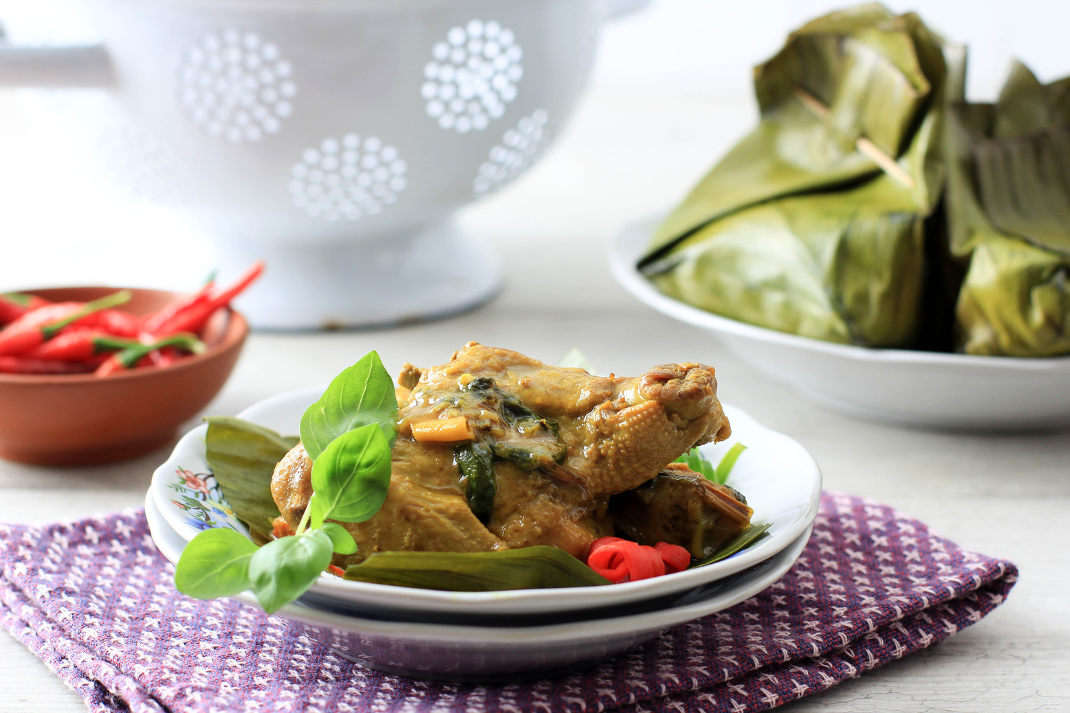 Pepes Ayam (Pais Hayam) Is Indonesian Steamed Curry Chicken with