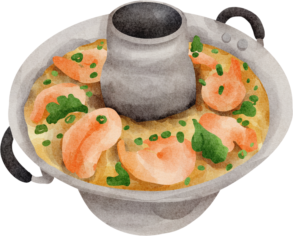 watercolor thai food